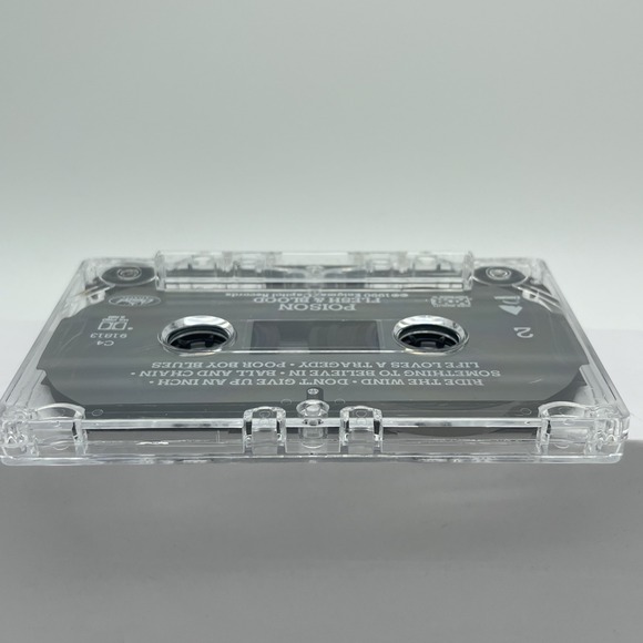 POISON Cassette Flesh & Blood 1990 Unskinny Bop Something To Believe In 90s Rock - Picture 7 of 8